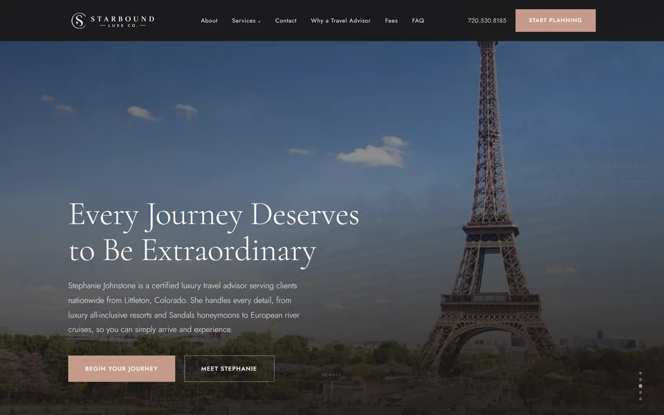 Website we built for starboundluxeco.com