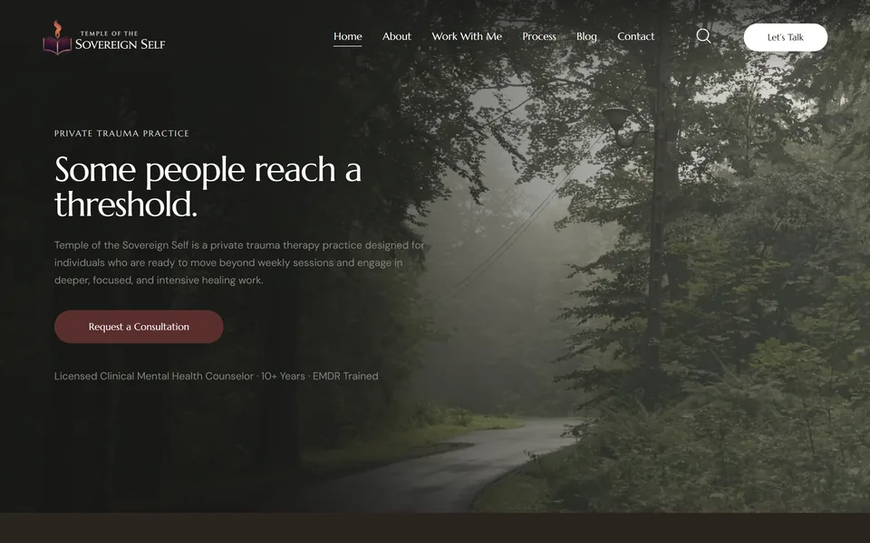 Website we built for templeofthesovereignself.com